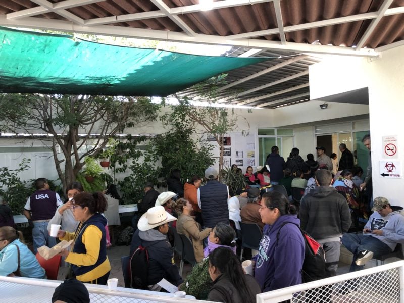 Outdoor waiting rooms for the patients